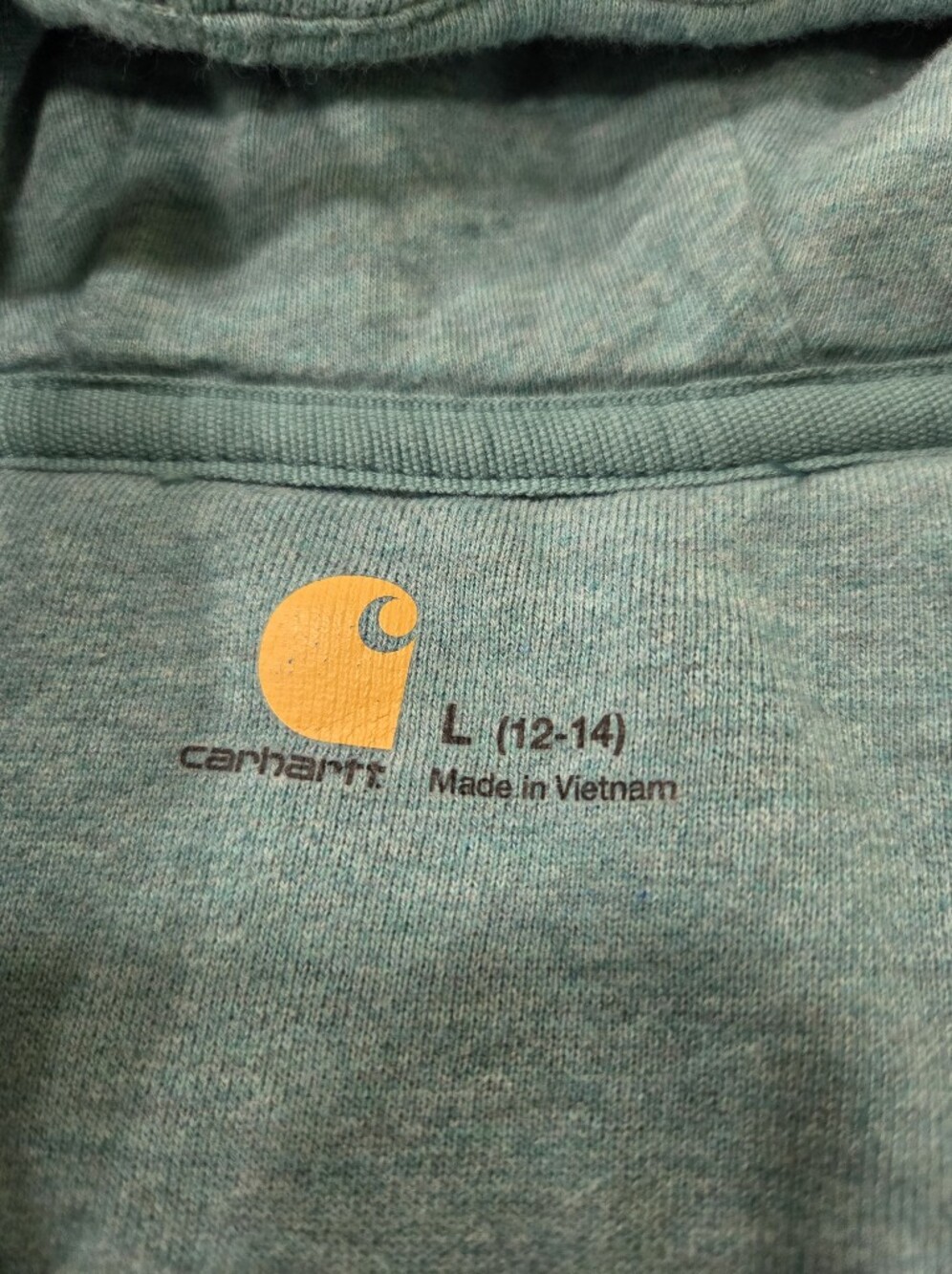 Carhartt Clarksburg Zip Front Sweatshirt Hoodie Heavyweight Fleece Size Large - Picture 7 of 9